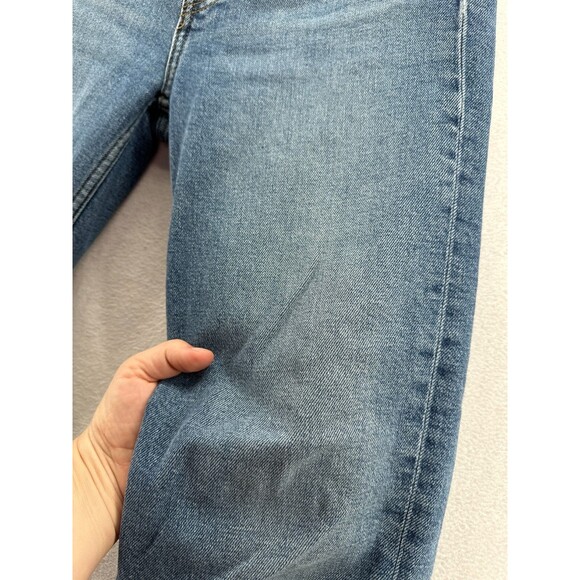 Re/Done 70's Stove Pipe Jeans Size 26 In Mid 70's Wash Button Fly Raw Hem Pocket - Picture 7 of 16